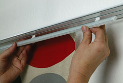 Paneltrack panel easily attaches to track