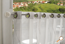 döfix curtain rod with magnetic brackets