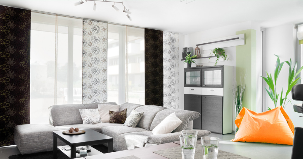 Moderne Fensterdekorationen und Sonnenschutz